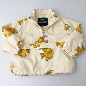 Mini Rodini {size 4-5} Gold Fish Jacket Rain